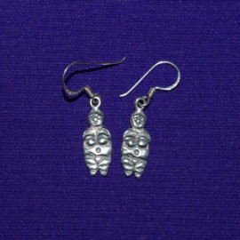 Venus Of Willendorf Silver Earrings